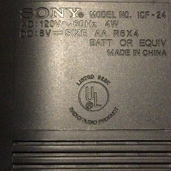 SONY FM/AM 2BAND RADIO ICF-24 - Picture 7 of 7